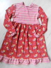 Jersey-Dreh Kleid Gr. 122-128 Übergangskleid Unikat Romantisch