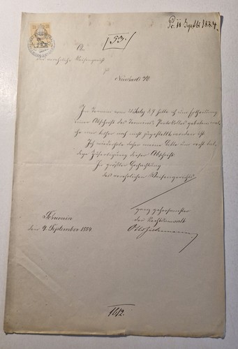 Histor dokument 1884 - dokument,