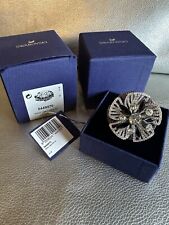 Swarovski Ring Gr 52 Doppelring 5449470 Schwarzen und Rosa Steinen Top Zustand