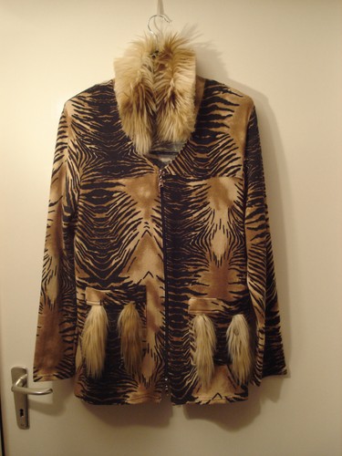 Braune jacke leoparden muster - jacke,, leoparden-muster