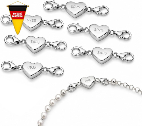Herz magnetverschluss 6er set - herz,
