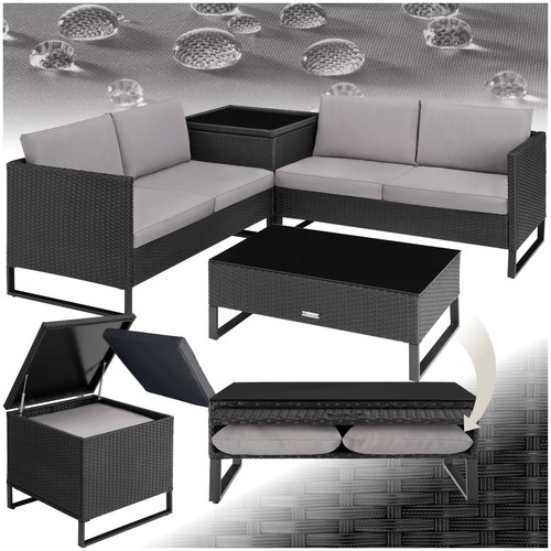 Polyrattan lounge sitzgruppe - polyrattan,