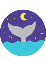 5x car sticker whale sticker