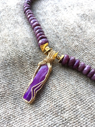 Vintage sugilith kette - sugilith, new