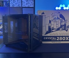 Corsair Crystal 280X RGB TG Black – PC Gehäuse mit RGB-Hub & 2× LL120 RGB-Fans