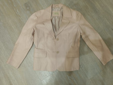 Echtleder Jacke in Rose/Beige
