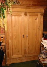 Schrank, Gründerzeit um 1880, Fichte/Tanne/Eiche, Gewachst, Größe: 185x120x55 cm