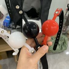 Full Ball Silikon Open Mund Ball Gag Oral Fixation Abschließbare Harness Bondage