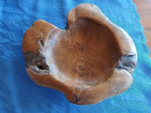 Holzschale antik laut foto - holzschale,
