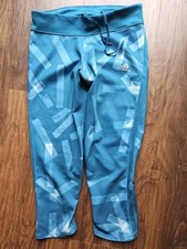 "adidas" Capri-Laufhose/Fitnesshose Gr. S (36)  jade-grün Climacool