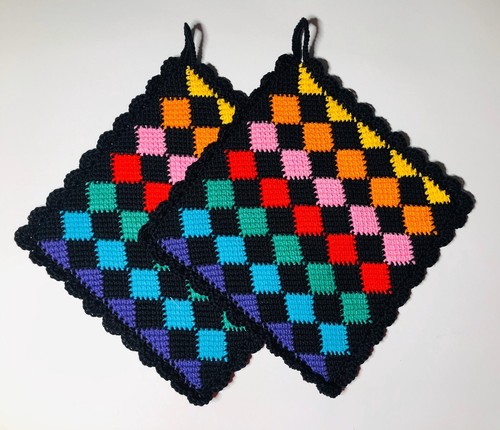 Topflappen regenbogen - ❤️,