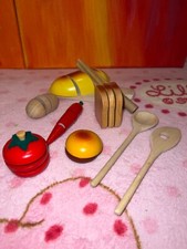 Lernspielzeug, Holzspielzeug „Lebensmittel“, Holz zum Schneiden, Obst, Gemüse