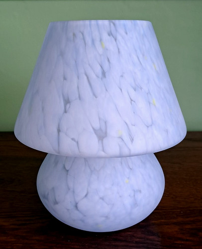 Blassblaue glas pilz - blassblaue,