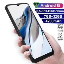 New Handy Ohne Vertrag Android 15 Smartphone 6,5 Zoll 2SIM 16GB/32GB 8Core 4G DE