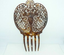 Viktorianischer spanischer Kunstschildpatt Haarkamm Flamenco Peineta Mantilla 10" LGE