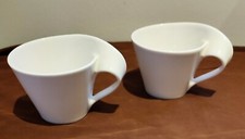 Villeroy & Boch New Wave Weiss  Caffe  weiss     2  Kaffeetassen  unbenutzt  V&B