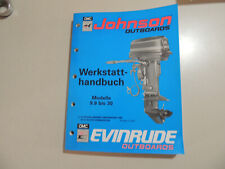 1990 Werkstatthandbuch JOHNSON Evinrude Außenborder 10 14 15 20 25 28 30 35 PS