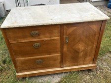 Alte Kommode Liebhaberstück zum Herrichten, Marmorplatte gebrochen 57x100x79 cm