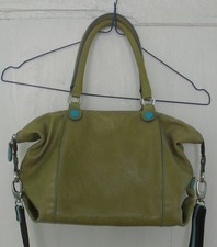 Gabs Handtasche Tasche Umhängetasche Grün Senfgrün Türkis Leder