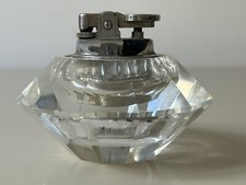 Vintage 60er - - - Design TISCHFEUERZEUG - Kristallglas 12.fach Schliff - - -