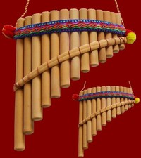 2x Panflöte Bambus 17cm 13