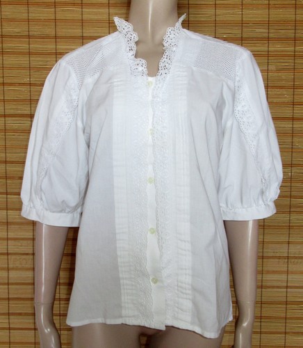Weisse trachtenbluse spitze - trachtenbluse,