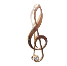 Brosche Violinschlüssel 585