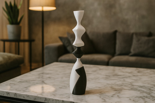 Monochrome totem skulptur - totem,