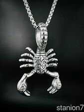 Skorpion Jäger Stern Zeichen Anhänger Edelstahl Halskette Schmuck Biker 32a