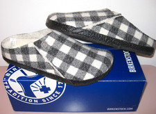 Birkenstock Zermatt Shearling Lammfell Hausschuhe/Schuhe/Clogs Gr 38 Plaid White