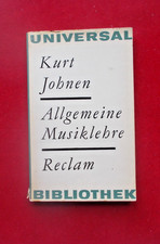 K. Johnen Allgemeine Musiklehre 1972 Reclam Musiktheorie