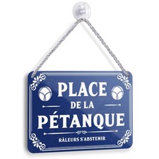 Blechschild PLACE DE LA PÉTANQUE 18x12cm Boule Deko Geschenk Pétanque-Spieler