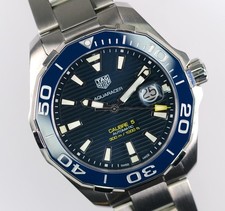 Tag Heuer Uhr Aquaracer WAY201B Automatik Calibre 5 Edelstahl 43mm Herren 