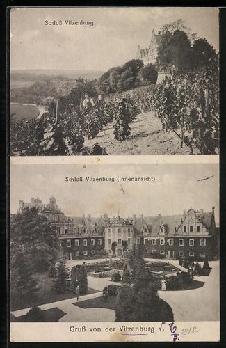 Vitzenburg weinlese unter - ak,