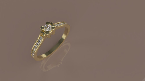 585er gelbgold ring mit - gelbgold,