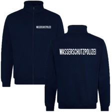 WASSERSCHUTZPOLIZEI Sweatjacke Jacke schwarz o. marineblau div. Druckfarben P20