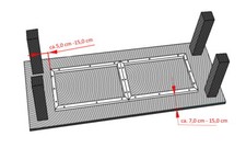 Unterstützungsrahmen für Tischplatte, Tischplatten gegen Durchbiegen Massiv Holz