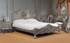 Silber Rokoko Barock Stil Bett