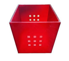 IKEA LEKMAN Box rot Regaleinsatz 33x37x33 cm Aufbewahrung für Kallax / Expedit