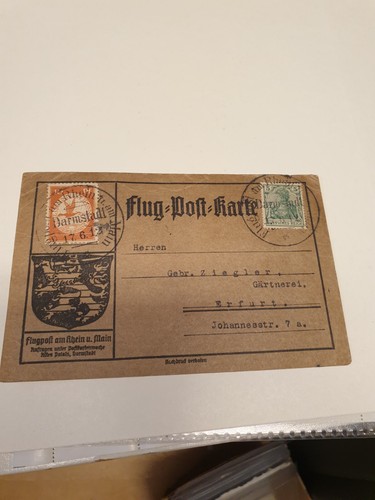 1912 flugpost rhein - flugpost, u.