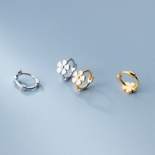 Mini creolen blume design - mini,
