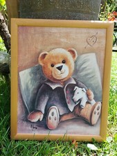 Schönes Teddy Bild ❤️ gerahmt fürs Kinderzimmer ❤️4222