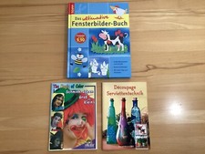 Bastelbücher für Kids/Erwachsene, Fensterbilder, Schmink-Ideen,Serviettentechnik