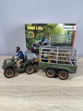 Schleich 42351 Wild Life Set Quad Anhänger Ranger Tiger, Croco Quad, Dschungel