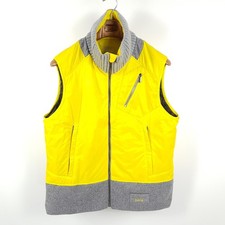 Luis Trenker Berg Steppweste Herren XXL Gelb Grau Wolle Loden Gilet Weste