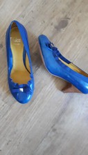 NOE stylische Pumps 100 % Echtleder royalblau Gr. 37