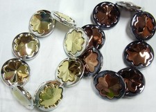 10 Stück Modische Armbänder * Braun / Goldfarbe * Armband Modeschmuck Restposten