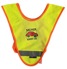 Linotec Kinder Warnweste Leuchtgelb Klettverschluss