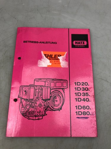 Hatz motor 1d20 60 - motor, 1d20/30/35/40/60/80