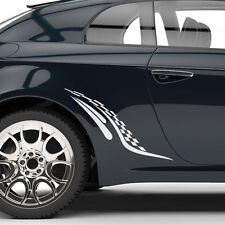 Rennflagge Karo Streifen Flagge Auto Aufkleber XL Dekor Sticker #1018-80